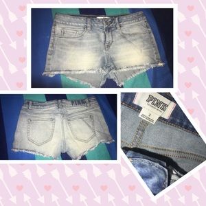 PINK jean shorts